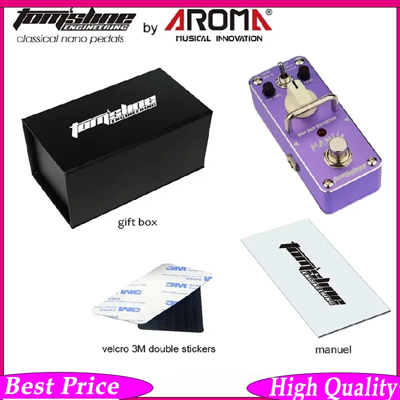 

AROMA AMC-3 High Gain Distortion Guitar Effects Pedal Mini Analogue Effects with True Bypass Design Guitar Accessories