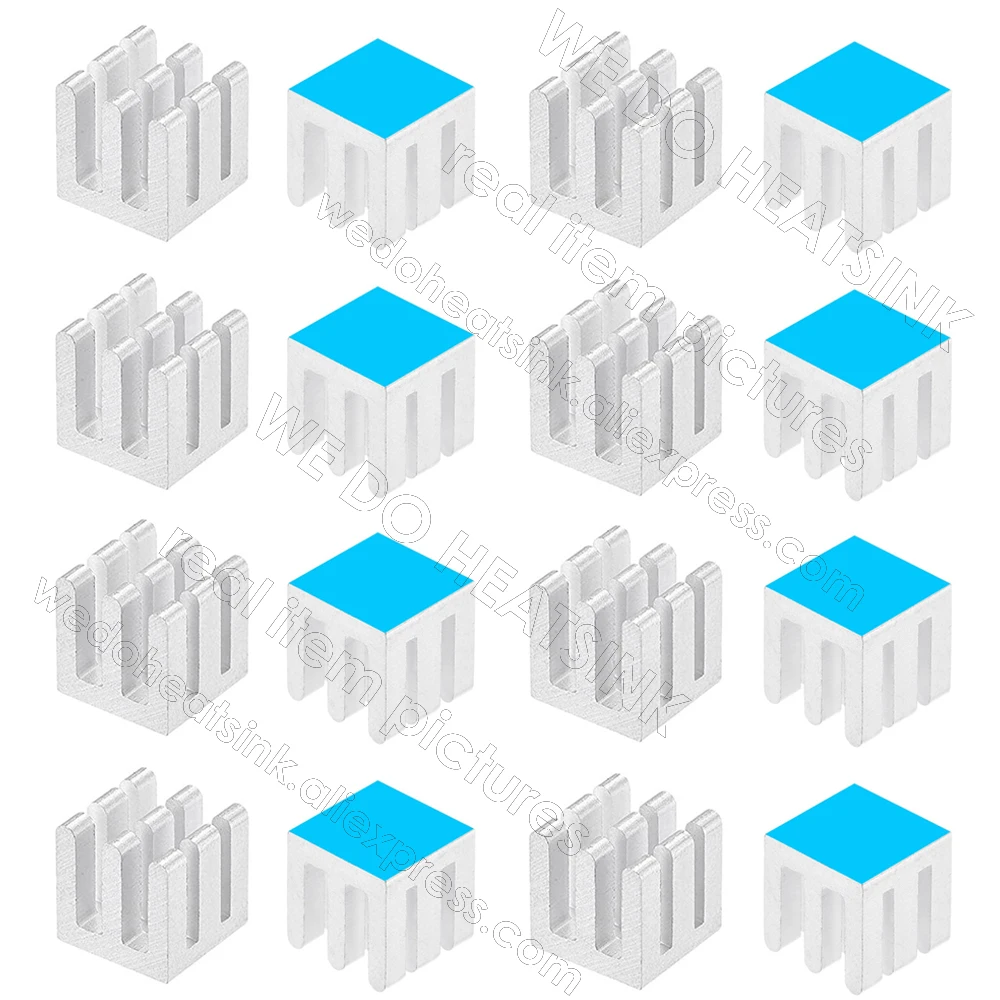 WE DO HEATSINK 10x10x10mm Without or With Thermal Pad Aluminum Heat Sink IC Memory Chip Heatsink Cooling Cooler