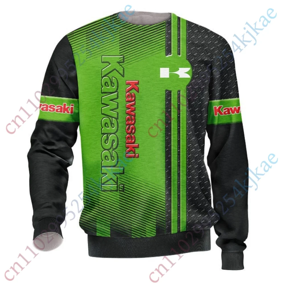 

Kawasaki T-shirts Round Neck Men's Clothing Casual Sweatshirt Harajuku Round Neck Long Sleeve Tee Streetwear Tshirt Unisex Top