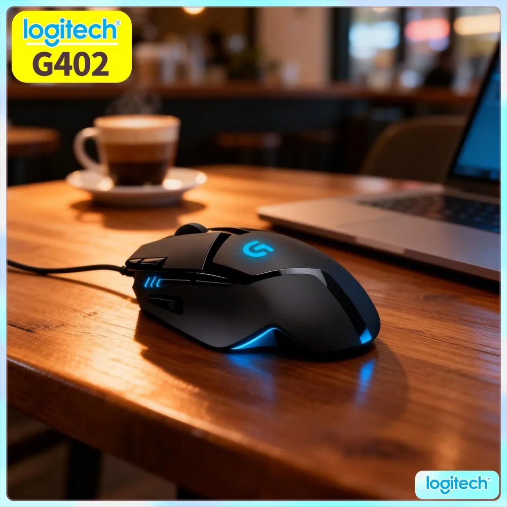 Logitech G402 Wired Gaming Mouse Stable USB Transmission 20M Mechanical Clicks Rating For Entry‑Level Online Practice