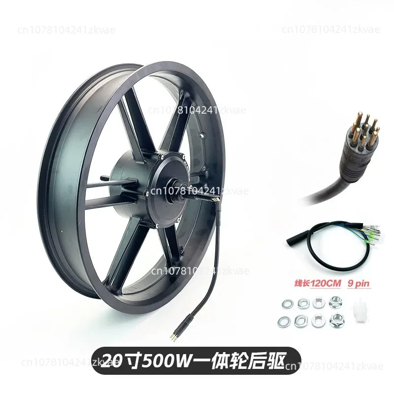 20 Inch 20X4.0 20X5.0 Front Rear Integrated Hub Motor Wheel Set 500W 1000W