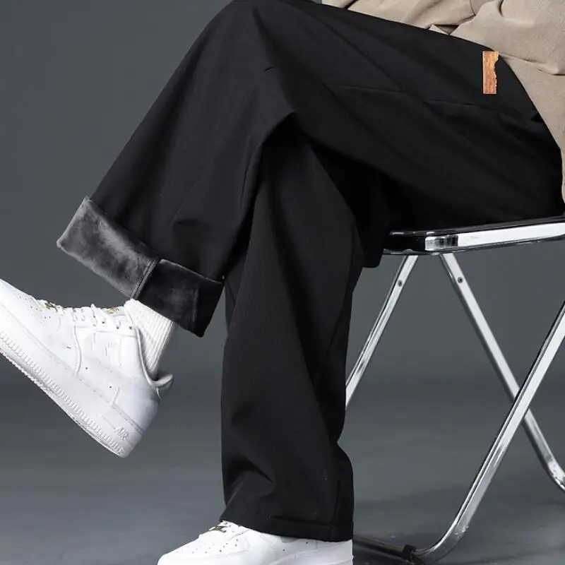 

Men's Pants Winter Coat Men's Trousers Youth Outfit Casual Pants Loose Sweatpants Fleece-Lined Y2K Clothing Plus Size Wholesale