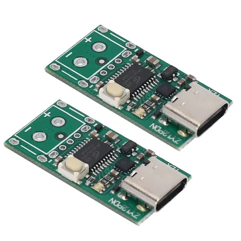 B23B 2 Pcs ZY12PDN USB-C PD2.0/3.0 To DC Converter Power Supply Module Decoy Fast Charge Trigger Poll Polling Detector Tester