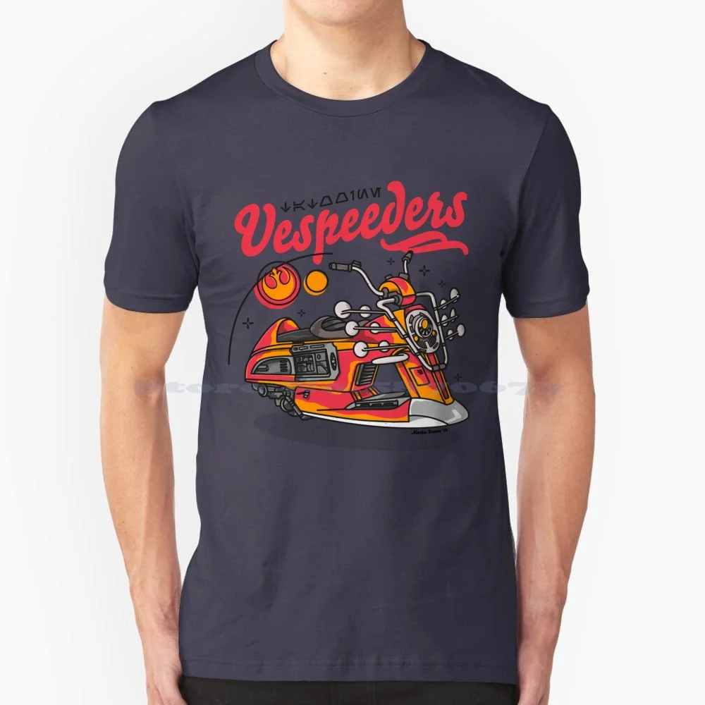 Vespeeders T Shirt 100% Cotton Tee Speeder Wars Star Rebel Boba Fett