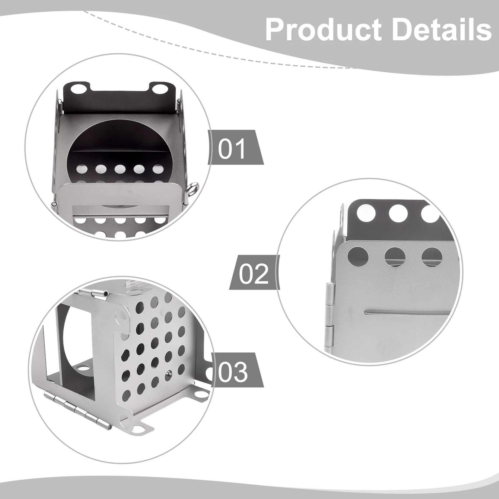 

Camping Stoves Outdoor Storage Pouch Folding Stove S 105g Folding Wood Stove Lightweight Titanium For Camping Picnic