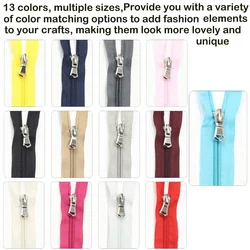 1Pcs 15 Inch-31 inch (40cm-80cm) Nylon Coil Zippers Open-End For Tailor Sewing Crafts Nylon Zippers Accessories 13 Colors