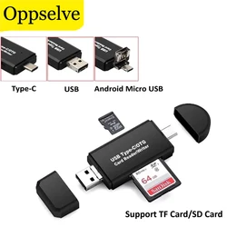 3 in 1 SD TF Lesen Karte High Speed Memeory Kartenleser für Samsung Huawei Mobiltelefon Adapter Typ C Micro USB 2,0 Kartenleser