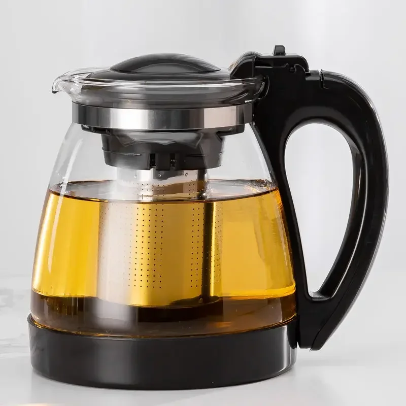 High Quality Heat Resistant Glass Tea Pot Chinese Teaware Kung Fu Tea Set Puer Kettle Coffee Glass Pot Convenient Office TeaPot