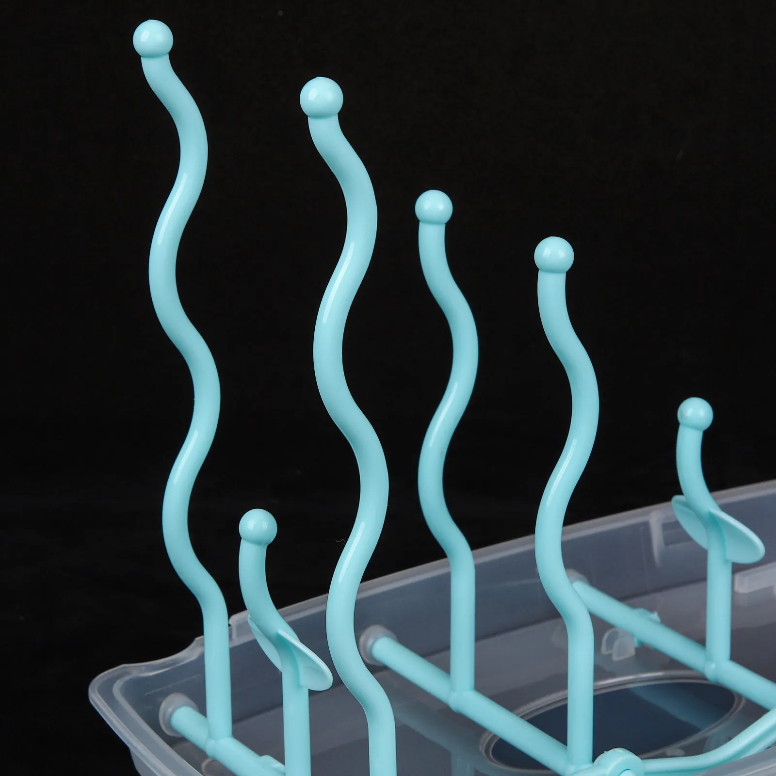 1Set Adjustable Bottle Drying Rack for Baby Bottles Multiple Sizes Holds Bottles and Accessories with Catch Tray Kitchen