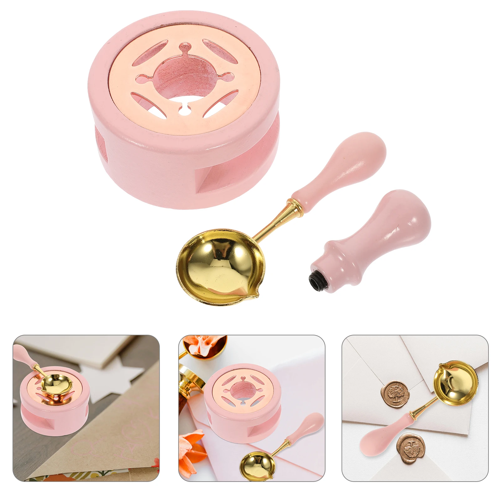 

1 set 1 Set Wax Seal Warmer Kit Hollow-Out Reusable Melting Stove For Diy Craft Portable Wax Tool Sealing Stamp Furnace