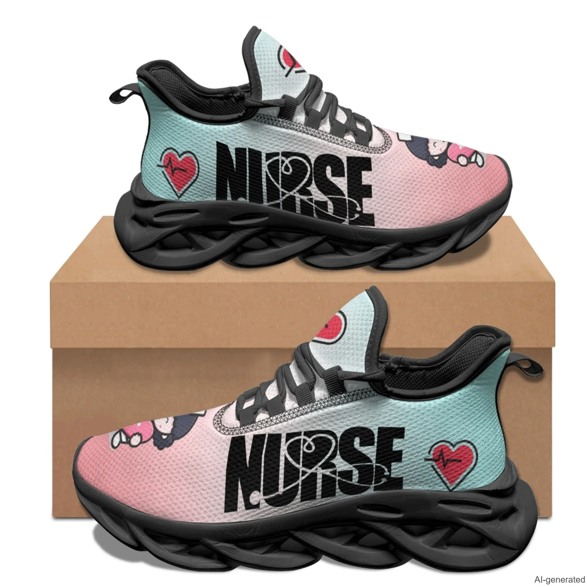 XIXIRIMIDO Max Soul Shoes Nurse Print Running Shoes for Men Casual Fashion Women Snakers for Doctors and Nurses 35-48