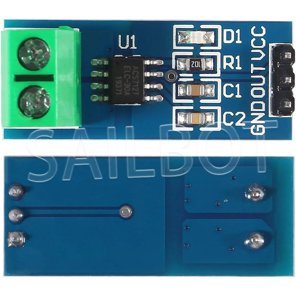 1-10 قطعة ACS712 5A 20A 30A قاعة وحدة الاستشعار الحالية ACS712 نموذج لاردوينو التيار المتناوب تيار مستمر لوحة الكشف الحالي