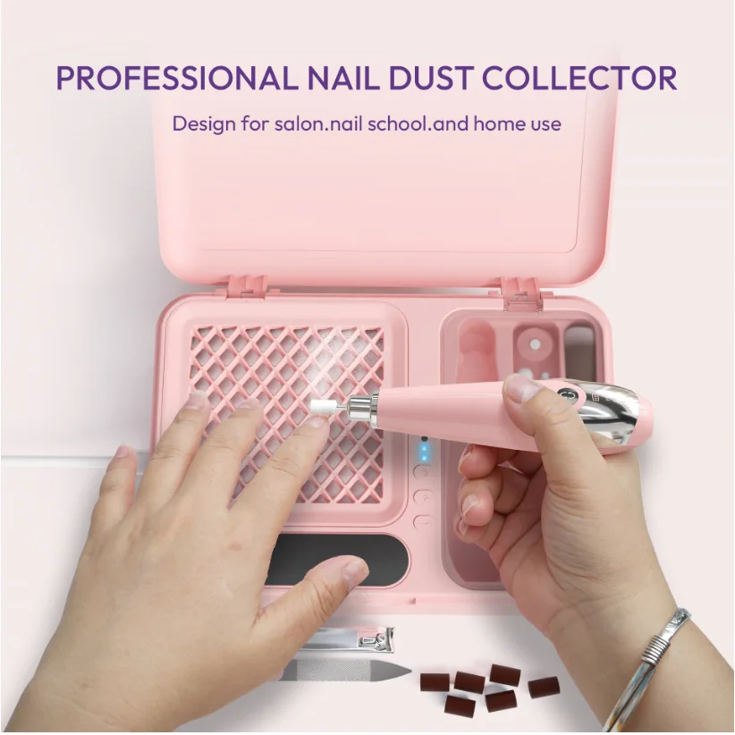 

2-in-1 Electric Nail Polish Remover Machine for Manicures, Portable Nail Art Tool