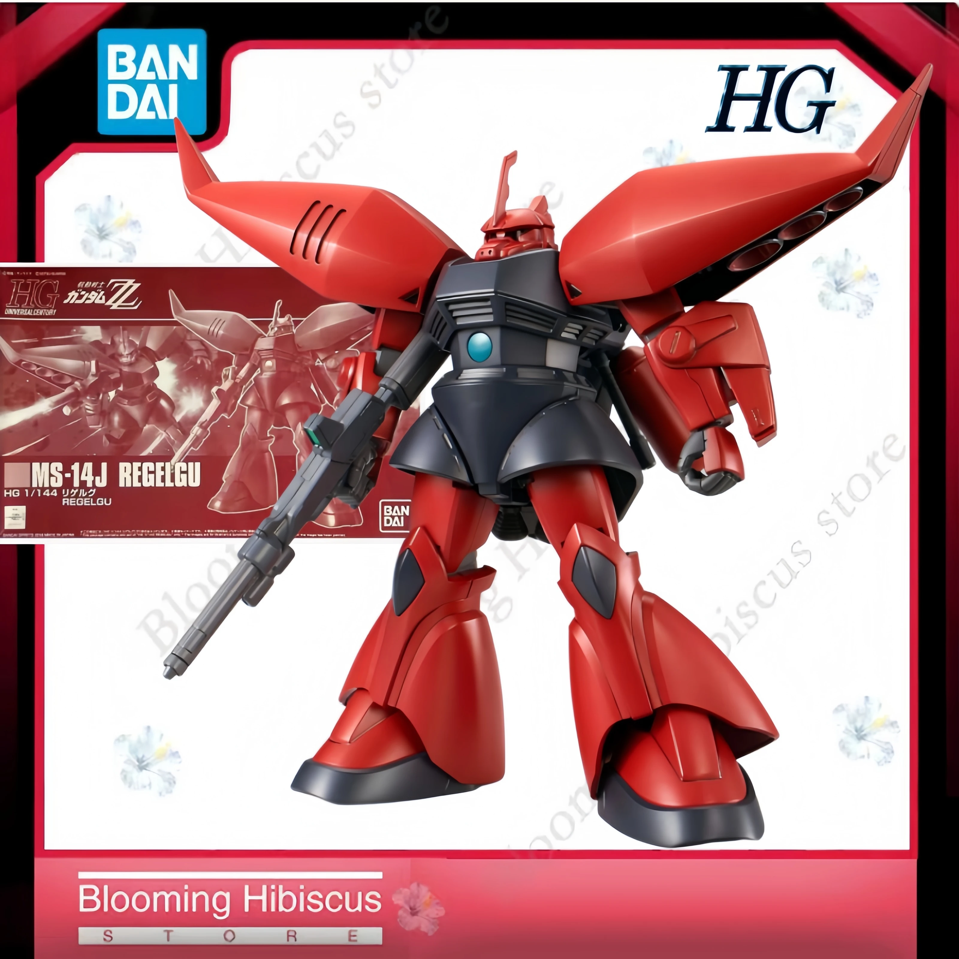 

Японская оригинальная аниме-фигурка Bandai Gundam HG 1/144 MS-14J Regelgu - Refined Gelgoog, пластиковая модель, в наличии
