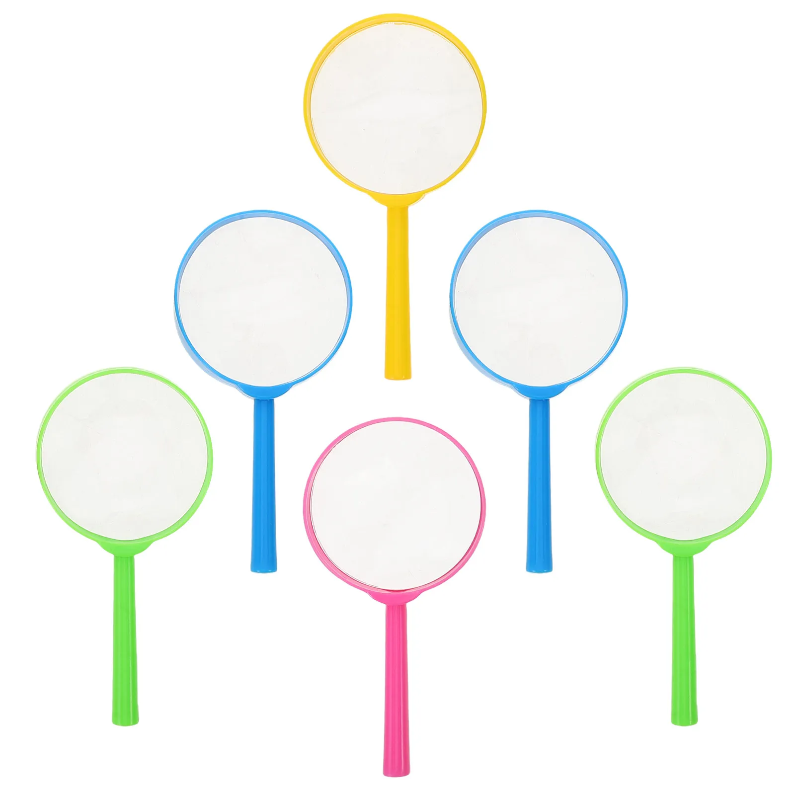 

6Pcs Handheld Magnifying Glass for Colorful Plastic Magnifiers with Comfort Grip for Reading Stamps Coins Jewelry