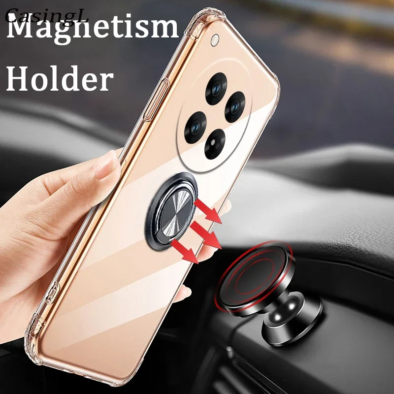 Clear Case For Honor Magic 7 Lite Pro 5G X9C Magnetic Ring Shockproof Soft Shell For Honor X9C Magic Pro Lite 7 5g  Phone Cover