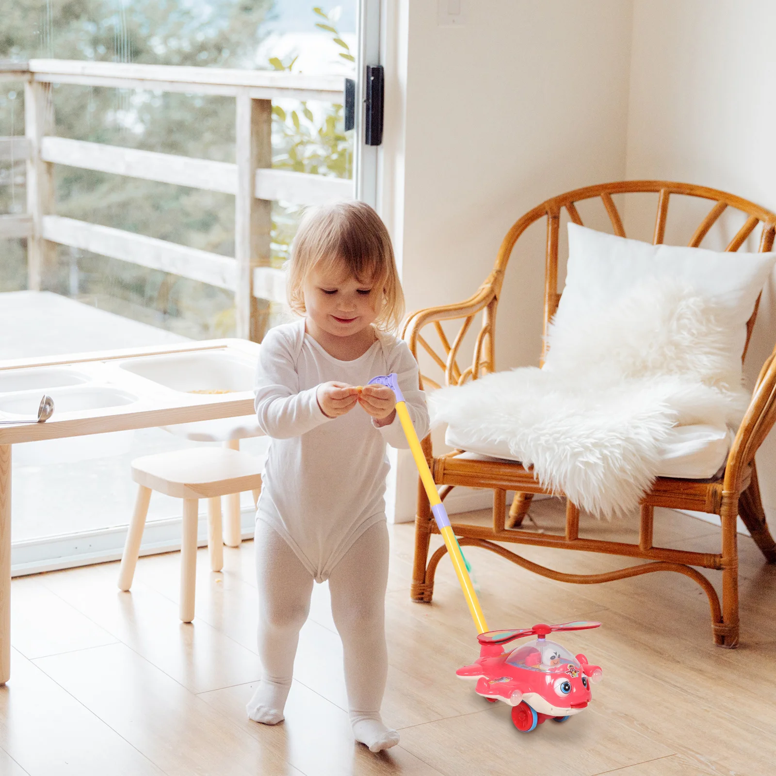 عربة دفع للأطفال بارتفاع قابل للتعديل، مشاية للأطفال الصغار خفيفة الوزن وقابلة للطي، عربة أطفال للأولاد والبنات #2