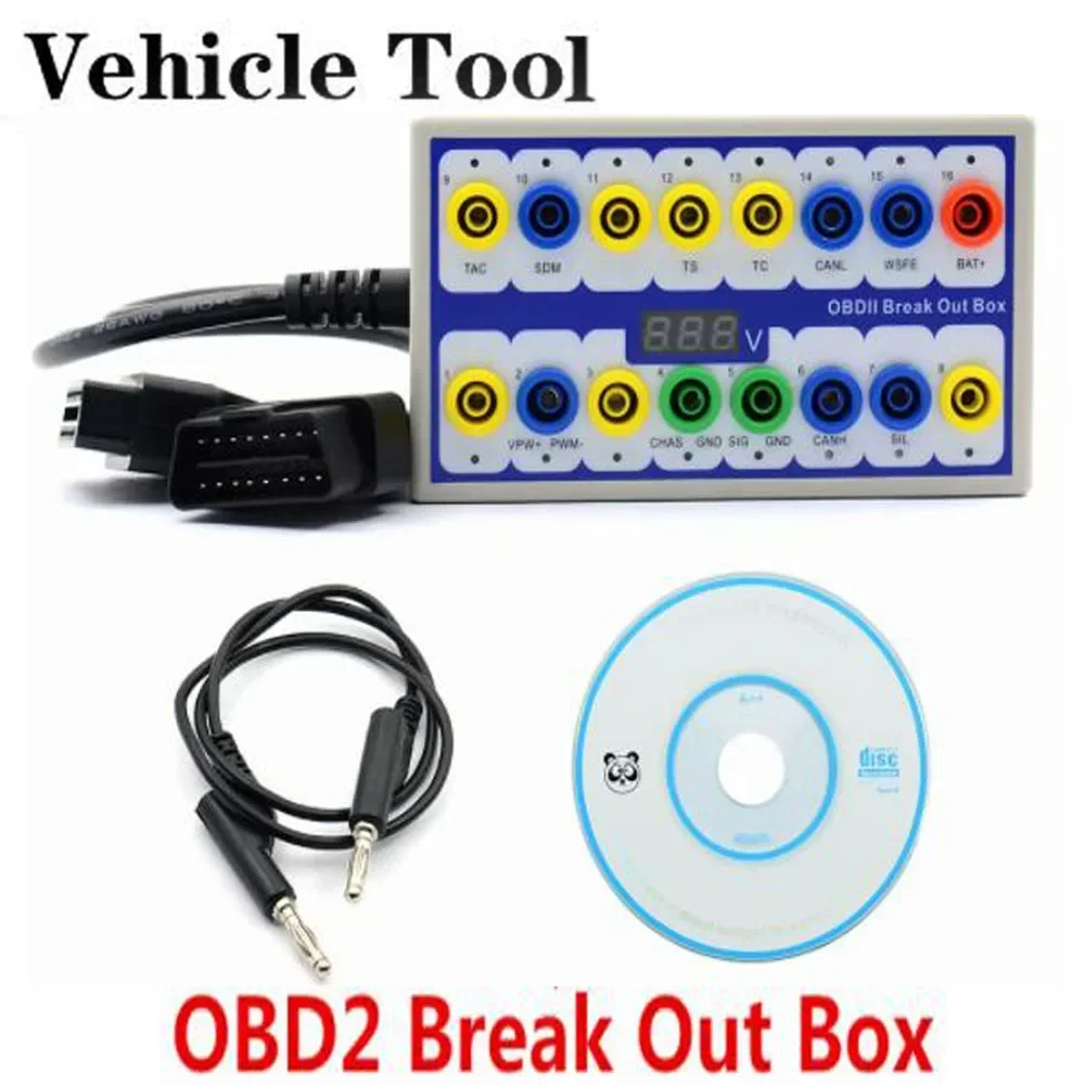 

Детектор протокола OBDII, автомобильный OBD вырывная коробка, тестер линии OBD2, автоматическая банка, тестовая коробка, автомобильный разъем