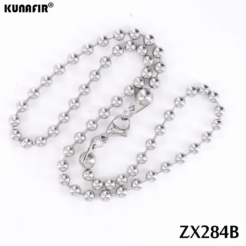 1.2-5.0mm Butterfly clasp Beads chains Ball Necklace Stainless steel Fashion Jewelry Man Male 1.5mm-4.5mm ZX010B ZX257B KUNAFIR