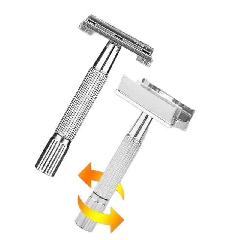 Unisex Doppelklingen-Sicherheitsrasierer-Set Professionelles Friseur-Styling-Zubehör Mit Eleganter Box Halterung Klinge Inklusive – Detail 4