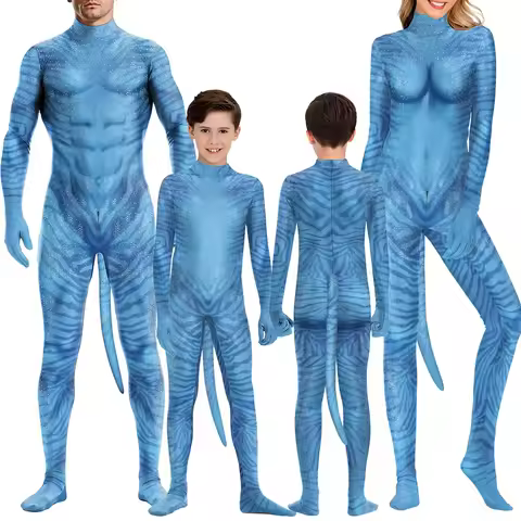 Cosplay Animal Movies Print Costume Bodysuit Suit Long Sleeve Jumpsuit Halloween Party Funny Parent Child Holiday Clothes