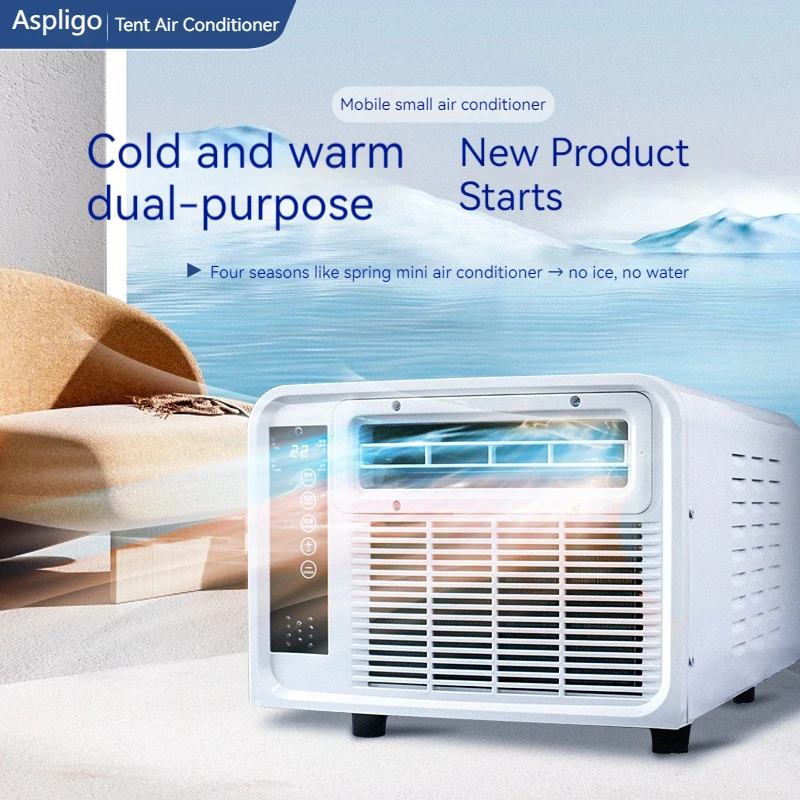 Aspligo 220V Heat &Cool Mini Tent Air Conditioner Intelligent Temperature Regulation Camping Air Conditioning For Camping Travel