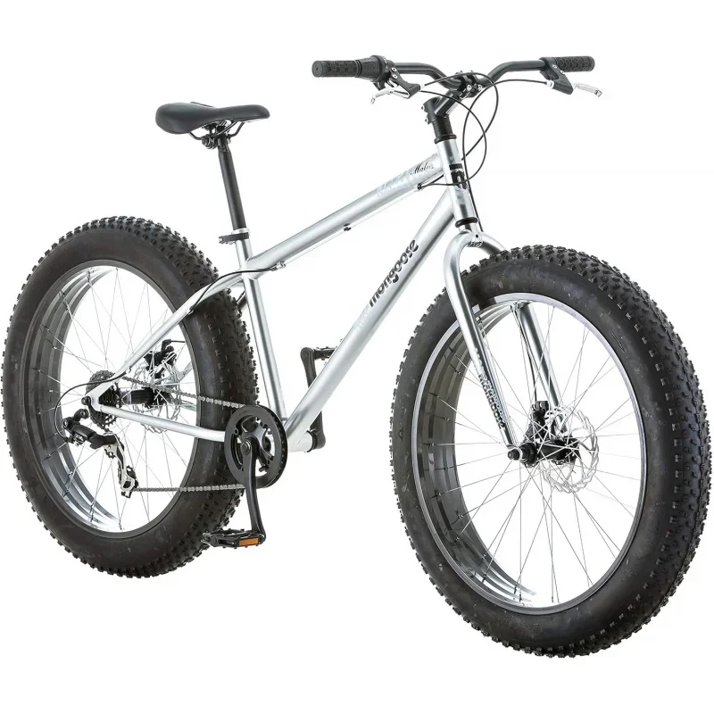 

Malus Fat Tire Mountain Bike.4-Inch Wide Knobby Tires.Steel Frame.Speed Drivetrain.Rear Derailleur