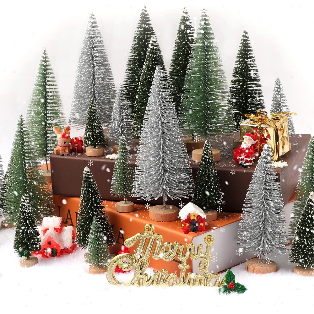 4/6 قطعة شجرة عيد الميلاد الصغيرة زينة عيد الميلاد الاصطناعي لتقوم بها بنفسك شجرة عيد الميلاد الصغيرة عيد الميلاد نافيداد السنة الجديدة ديكور للطاولات المنزلية