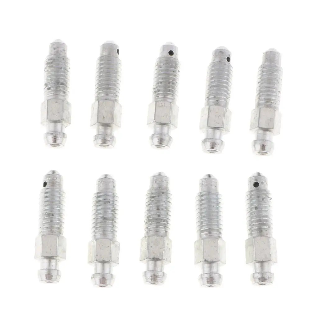 10PCS M8*1.25 Motorcycle Car Brake Bleeder Nipple Caliper Bleed Screws