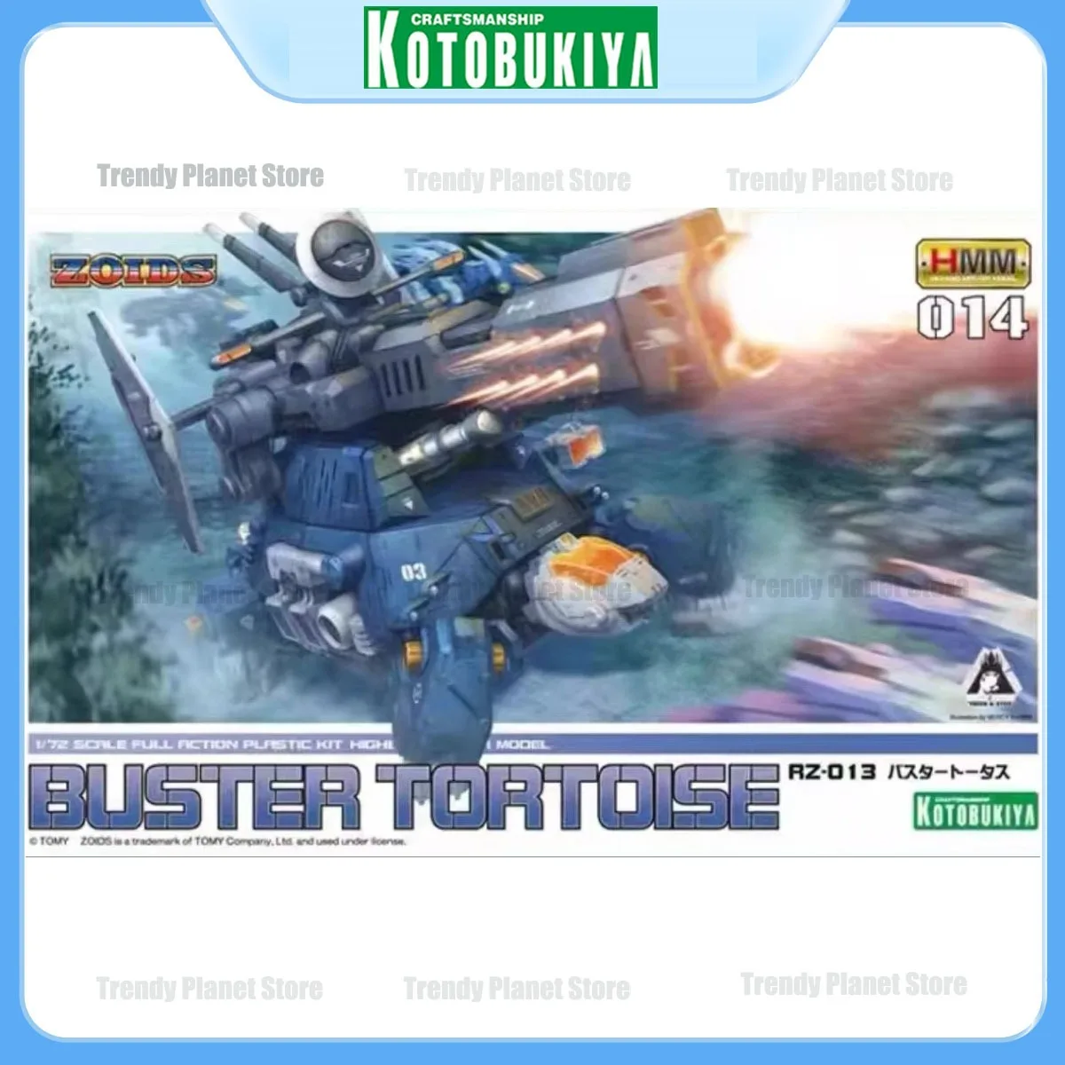 Kotobukiya HMM Hobby Model Magazine Zoids Wild Kit de Modelo a Escala 1/72 RZ-013 Buster Tortoise Figura de Acción Anime 190mm en Stock