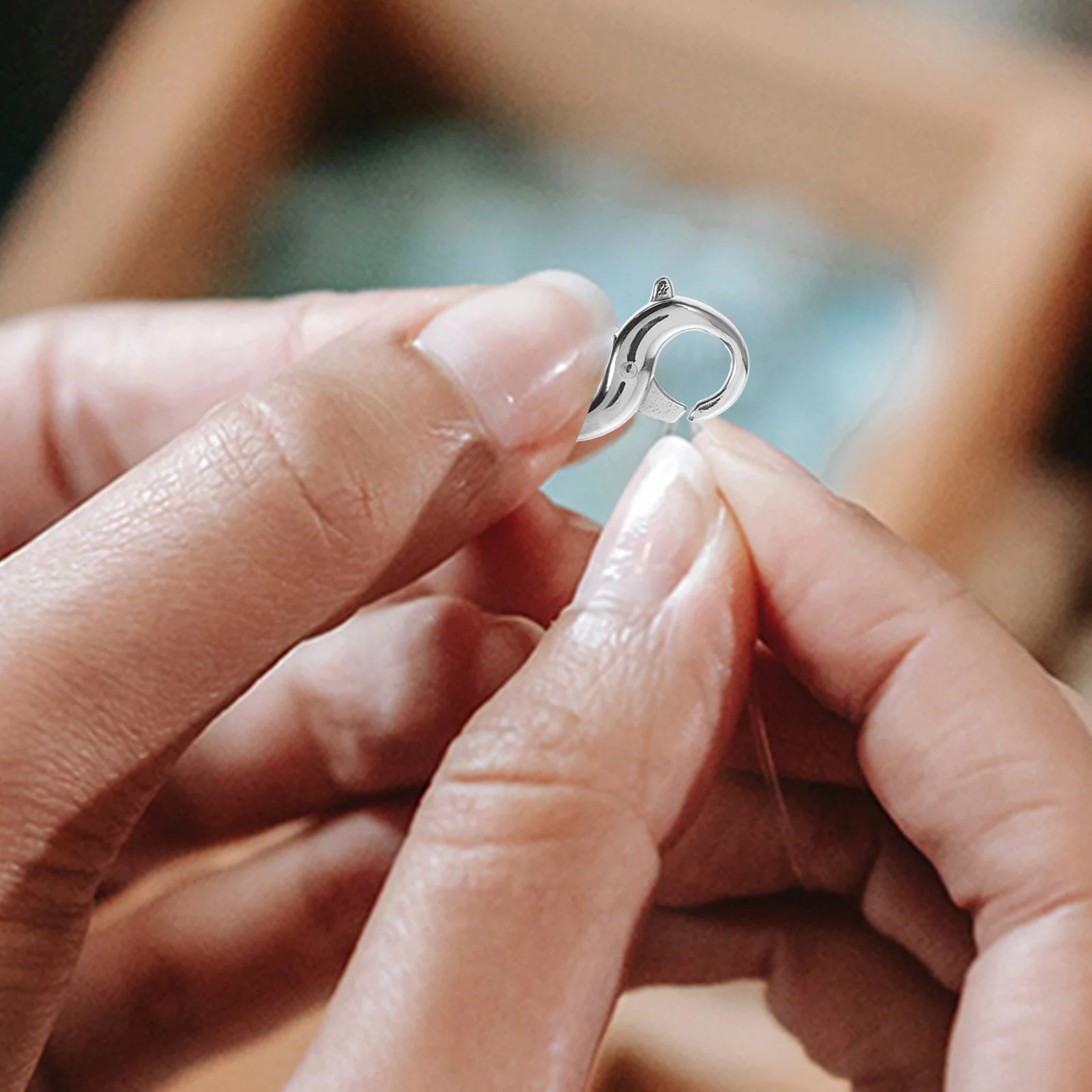 2Pcs Double Head Lobster Clasps Durable Titanium Steel Jewelry Making Connector Buckle DIY Necklace Bracelet Craft