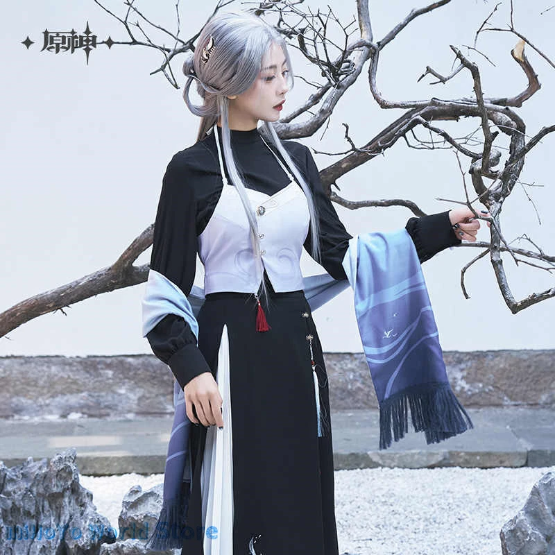 [Genuine] Shenhe Scarf MiHoYo Official Original Genshin Impact Shenhe Theme Impression Scarf Doujin Winter Cosplay Birthday Gift - Image 2