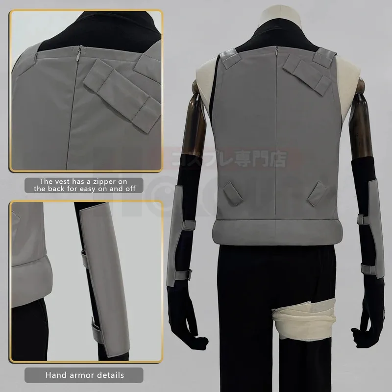 HOLOUN-Disfraz de Anime Hatake Kakashi Anbu, chaleco de piel sintética, camiseta sin mangas, pantalones, bolsa, guantes, vendaje, convención