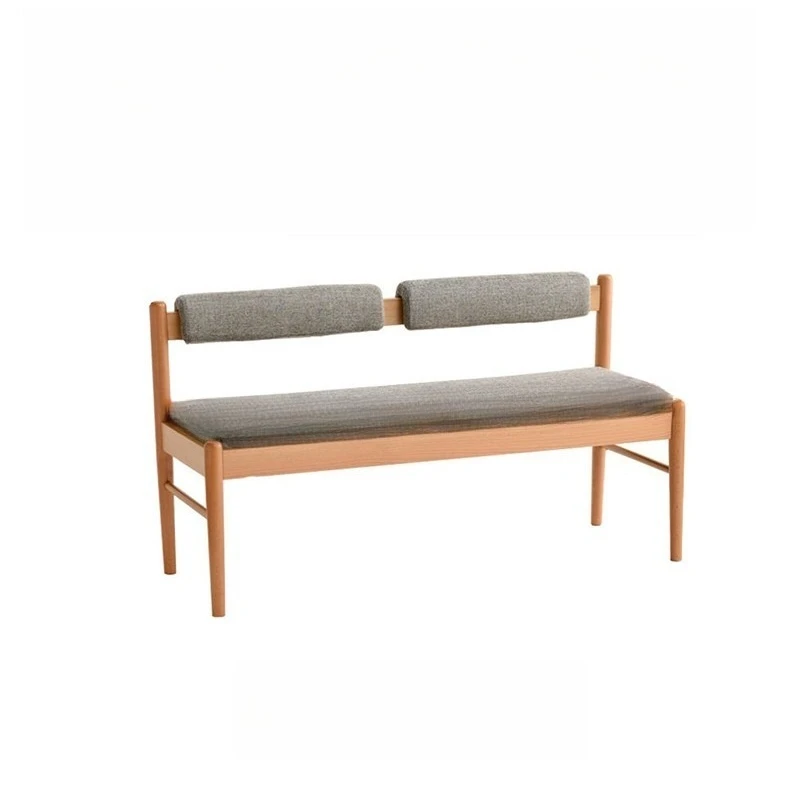 

Solid wood with backrest shoe change stool, door home sofa, bedside modern simple dining chair soft bag seat cushion long stool