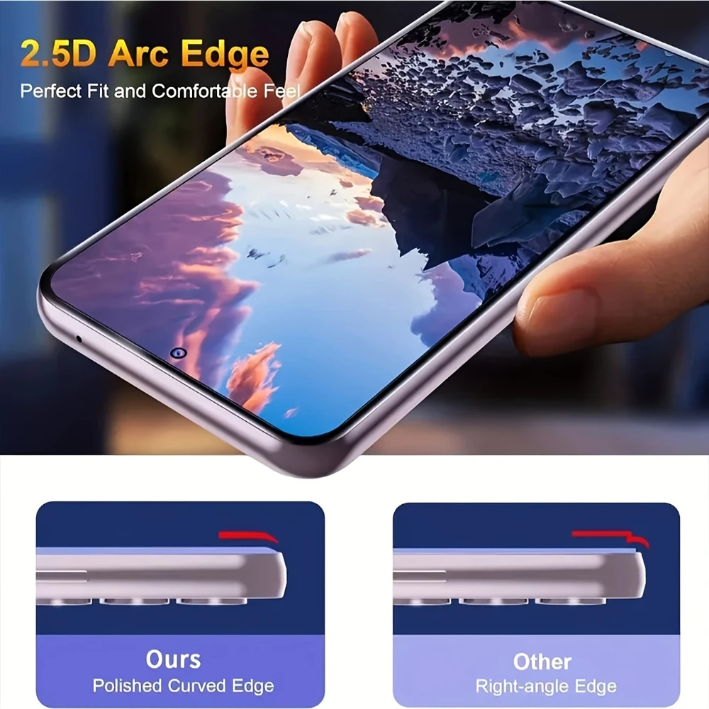 NNBILI 2-Pack واقي شاشة من الزجاج المقسى للخصوصية مع إزالة الغبار التلقائي لهاتف Samsung Galaxy S26 S25 S24 S23 S22 S21Ultra