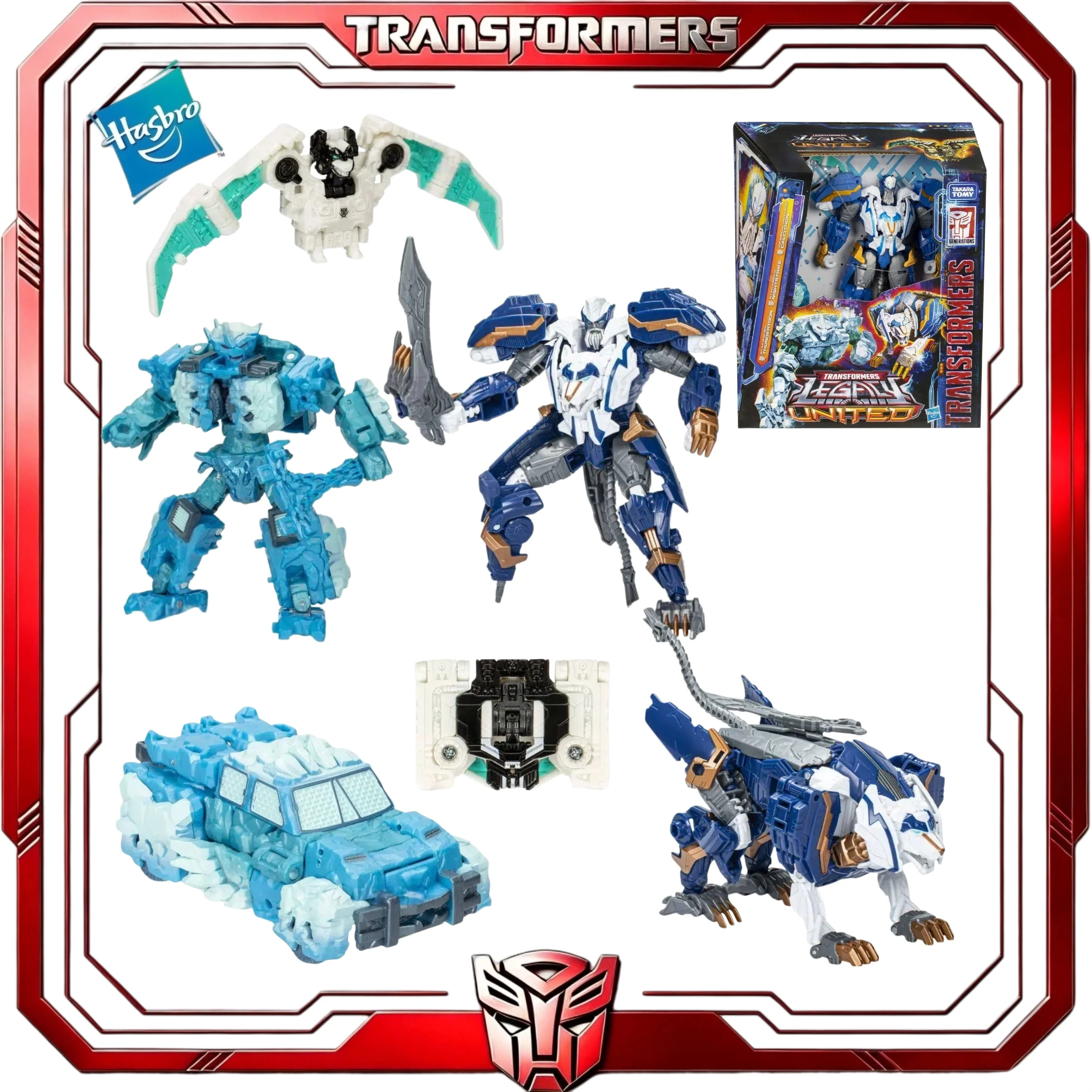 

In Stock Walmart Exclusive Transformers Legacy Leader Thundertron Nightstrike Calcitron 3-Pack Space Pirate Action Figure Gift