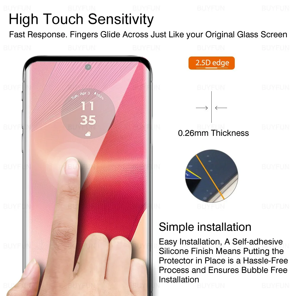 2 в 1 HD-пленка для объектива камеры Motorola Edge 50 Fusion 5G изогнутые Защитные пленки для экрана Moto Edge50Fusion Moto50 Fusion закаленное стекло