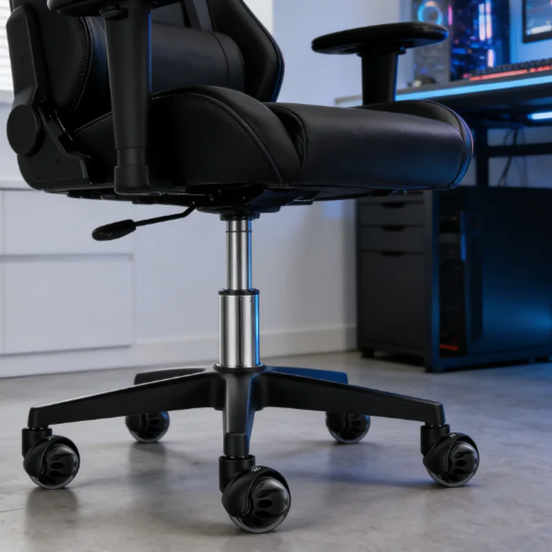 5-pcs Set: 3-inch Stem-mount Office Chair Casters (m11x22mm) Office Chair Casters Pu Wheels