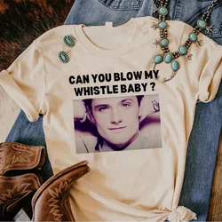 Josh Hutcherson top women Japanese graphic funny tshirt female harajuku anime clothes