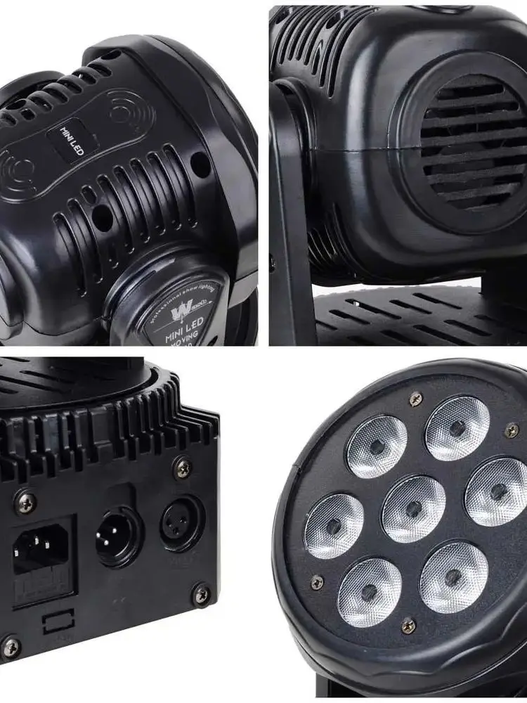 ไฟ LED 7x12W 4 in 1 RGBW เอฟเฟกต์เวทีแบบมืออาชีพไฟล้าง15DMX 10ชิ้นสำหรับดิสโก้ดีเจเพลงปาร์ตี้เต้นรำคลับ