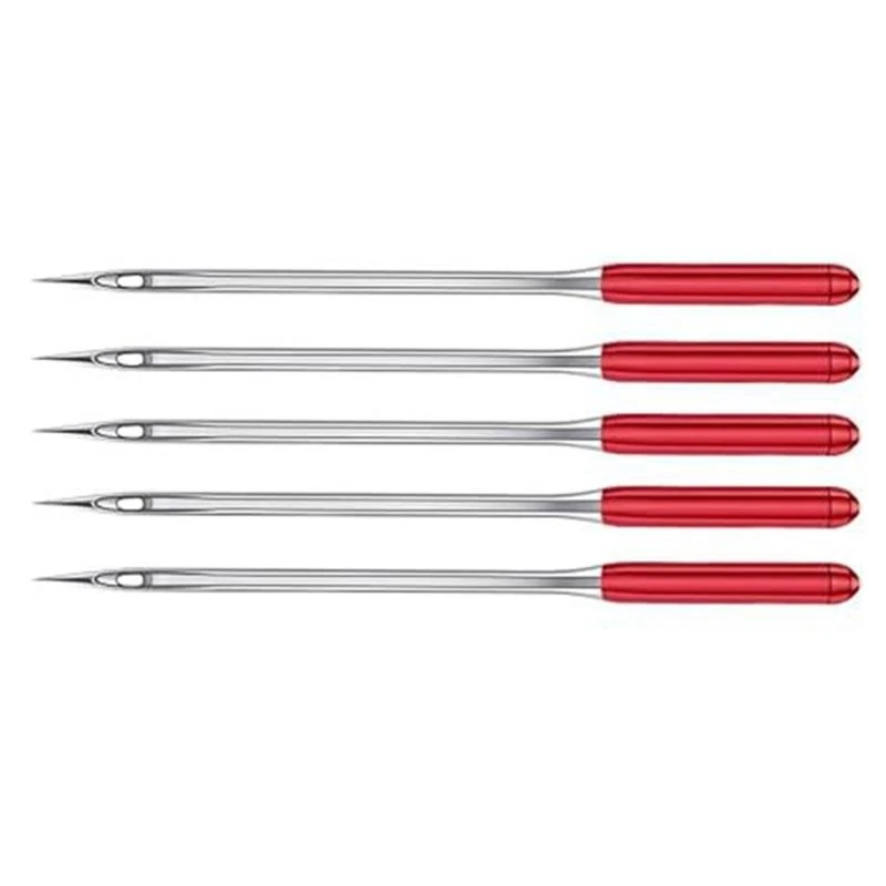 F92B 5pcs إبرة آلة الخياطة المحلية للنسيج الممتد إبرة النقطة العادية لإكسسوارات آلات الخياطة المحلية