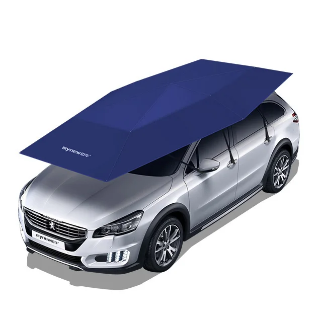 MYNEW OEM An-ti UV covering car roof sunlight proof portable shade car umbrella tent canopy tarp for outdoor car protection