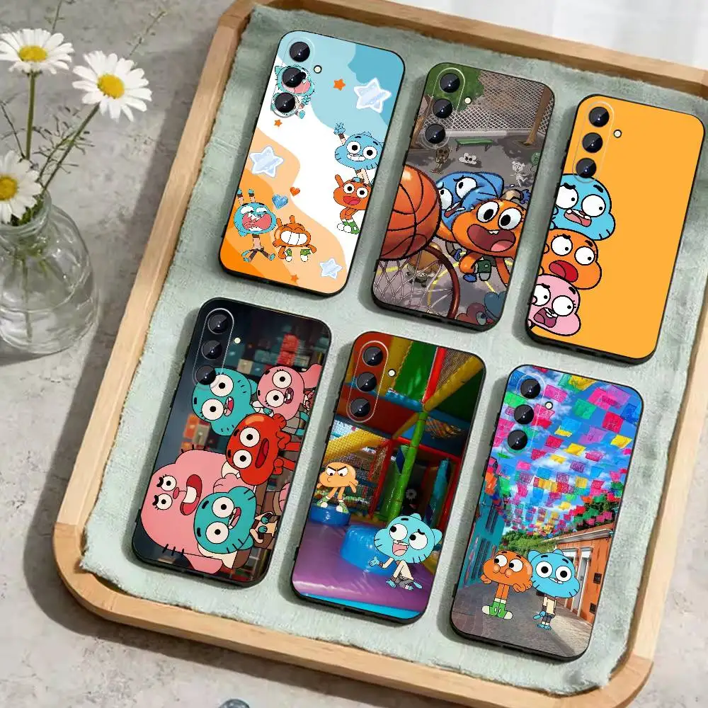 

J-Gumball and Darwin Phone Case For Samsung Galaxy A73,A72,A71,A70,A52,A51 Others Soft Black Cover