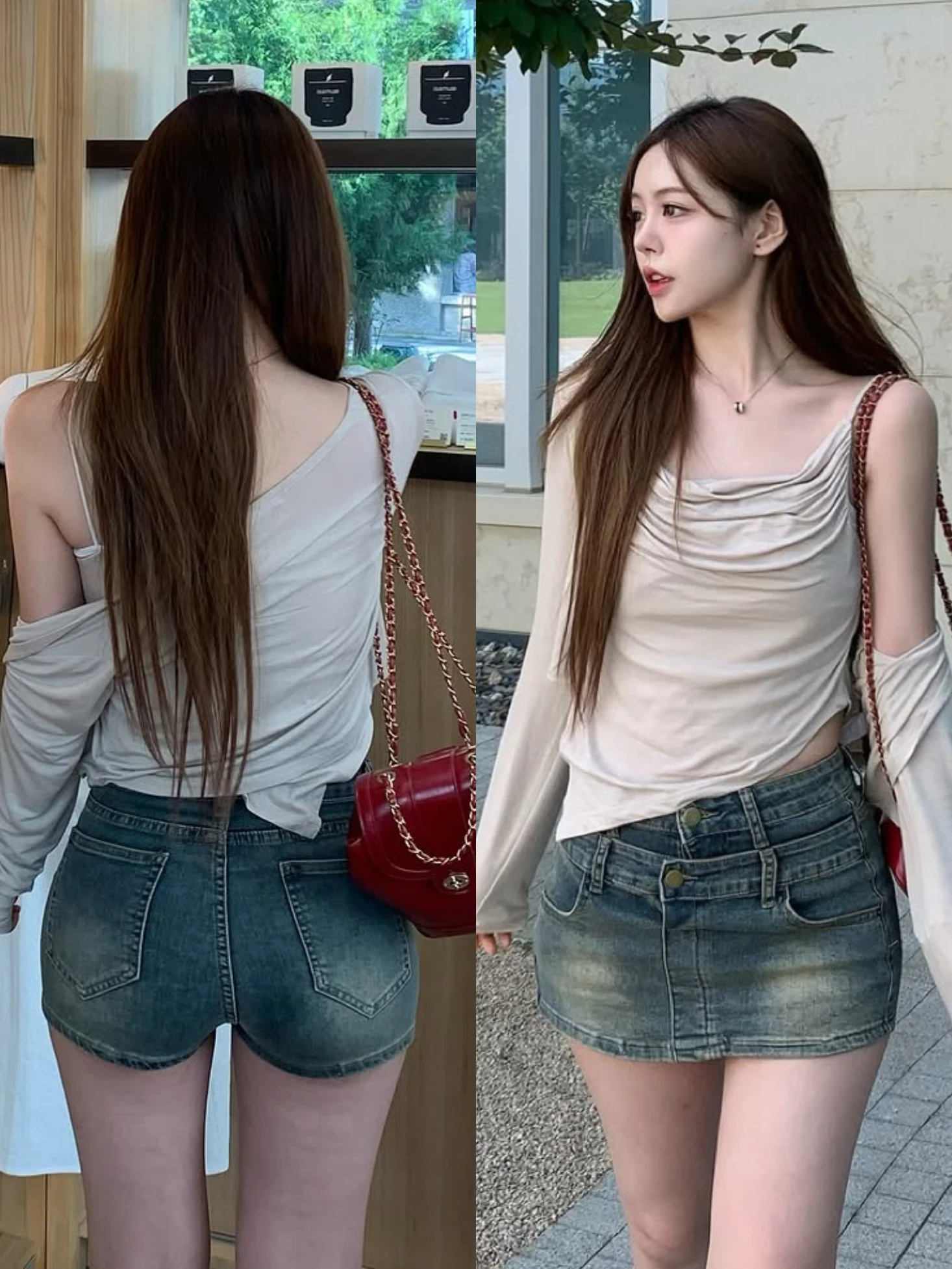 

Женская джинсовая юбка Anna Bella с завышенной талией, А-силуэт, облегающая, с двойным поясом, летняя, повседневная, модная, с высокой талией