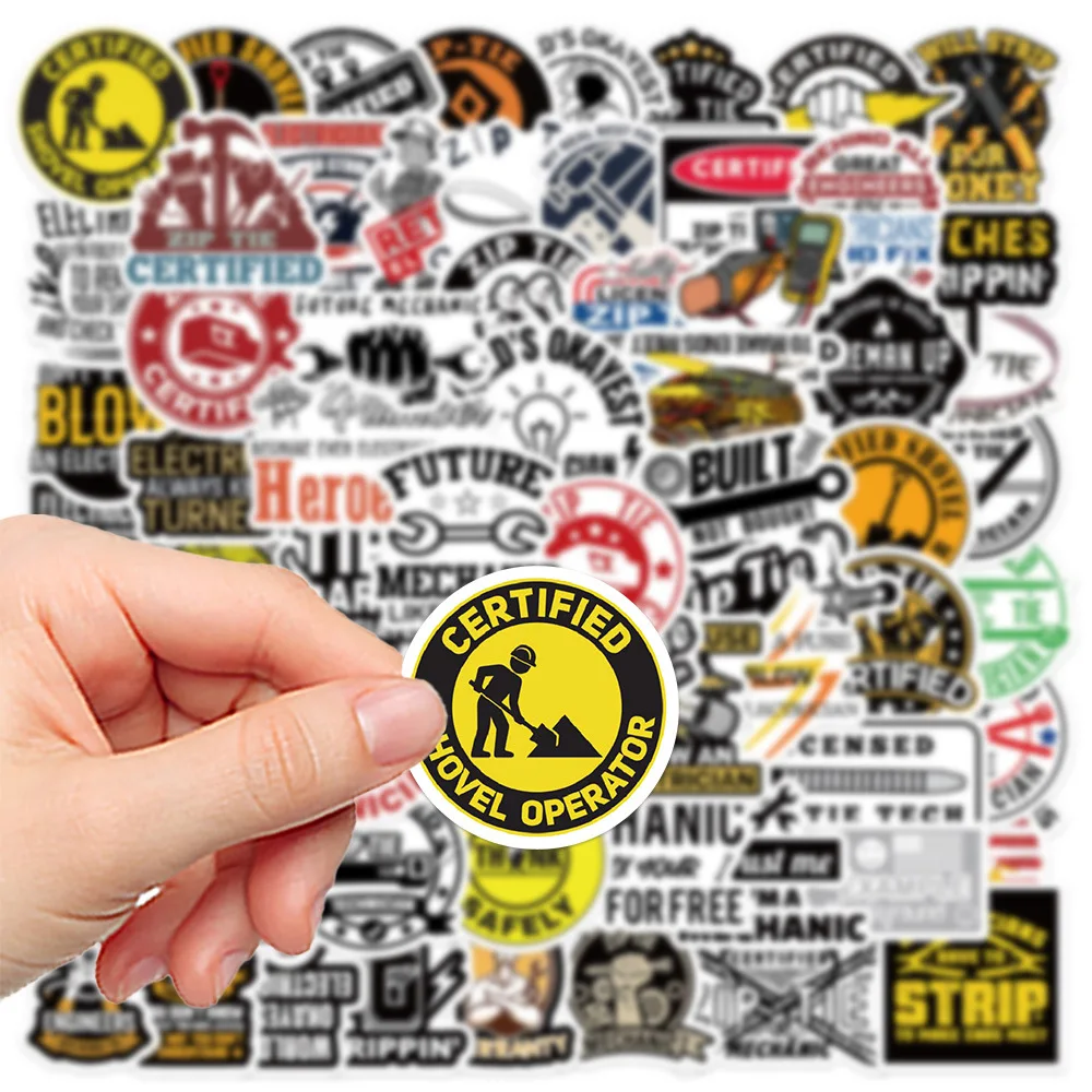 10/30/65PCS Funny Machinist Graffiti Stickers Engineer Cartoon Decals Toy DIY Luggage Laptop Phone Car Bike Skateboard Sticker