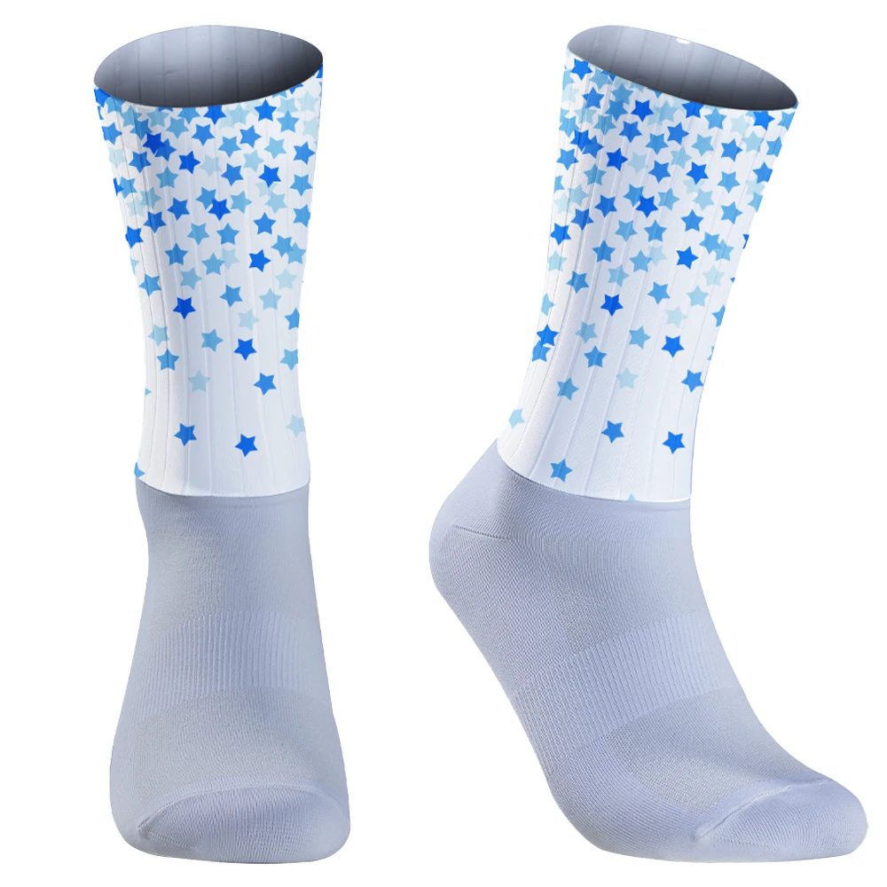 Chaussettes de cyclisme professionnelles respirantes pour hommes et femmes, chaussettes de vélo de route, sports de plein air, course, compression, cyclisme, 1 paire