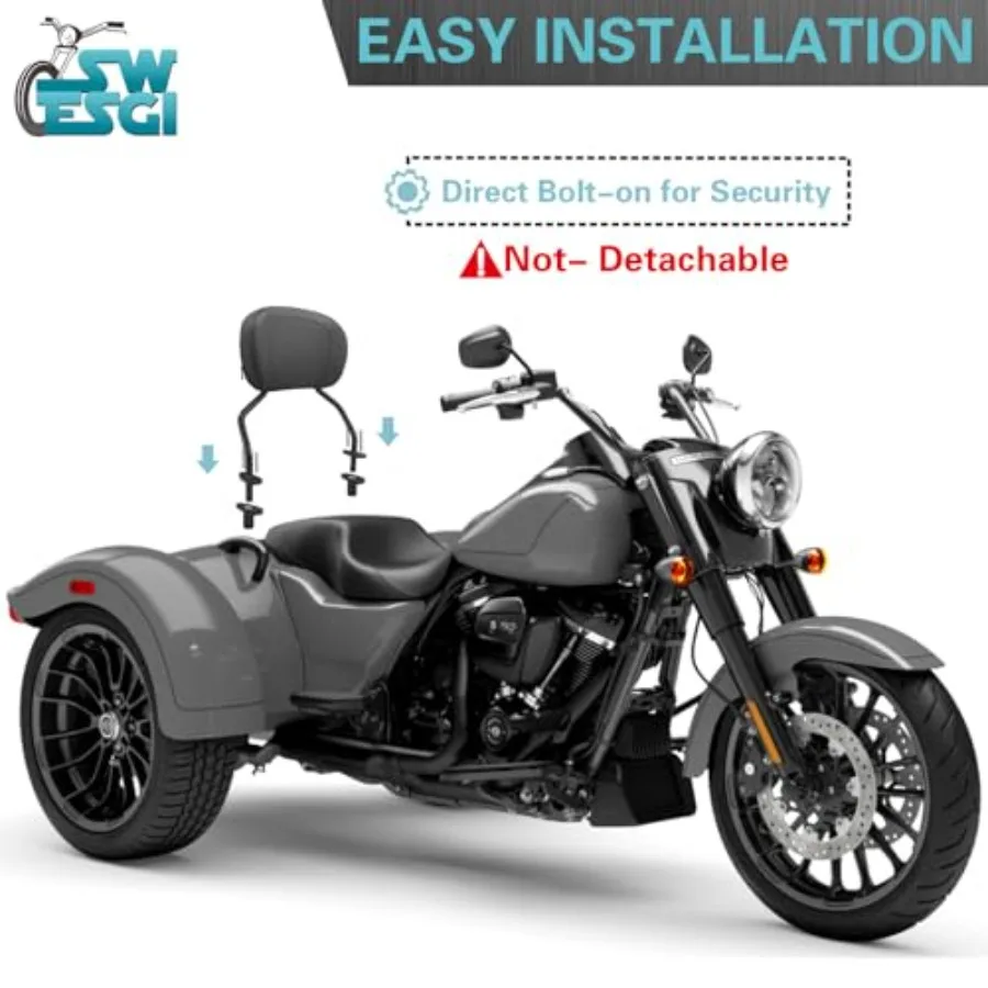 مسند ظهر للركاب من Rigid BoltOn Sissy Bar مصمم لـ Harley FLRT FreeWheeler 20152025 Road Glide 3 FLTRT 20232025 موديلات Enha