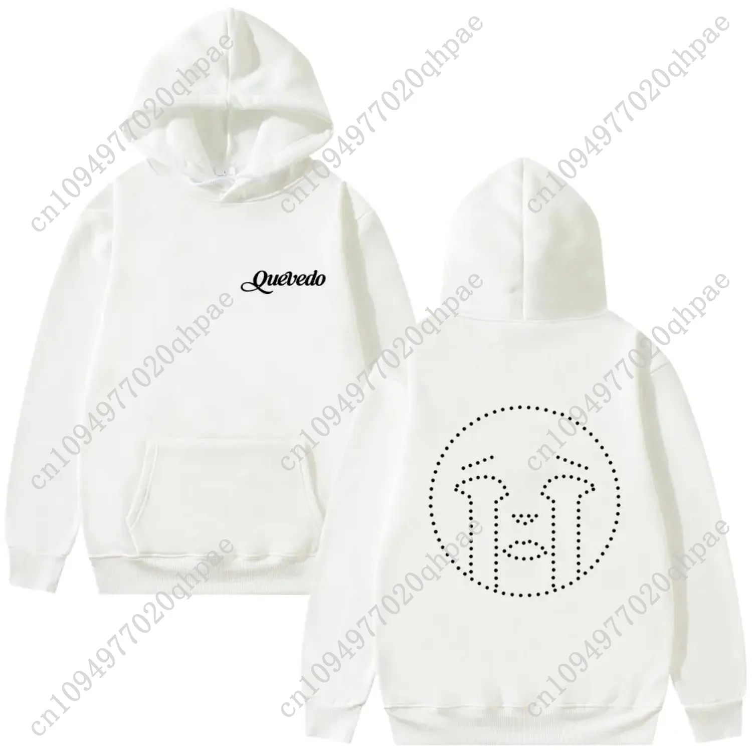 مغني الراب Quevedo Buenas Noches هوديي الذكور خمر عادية الصوف كنزة صوفية قطنية/بلوزة قطنية الرجال النساء الهيب هوب موضة البوب الموسيقى الشارع الشهير