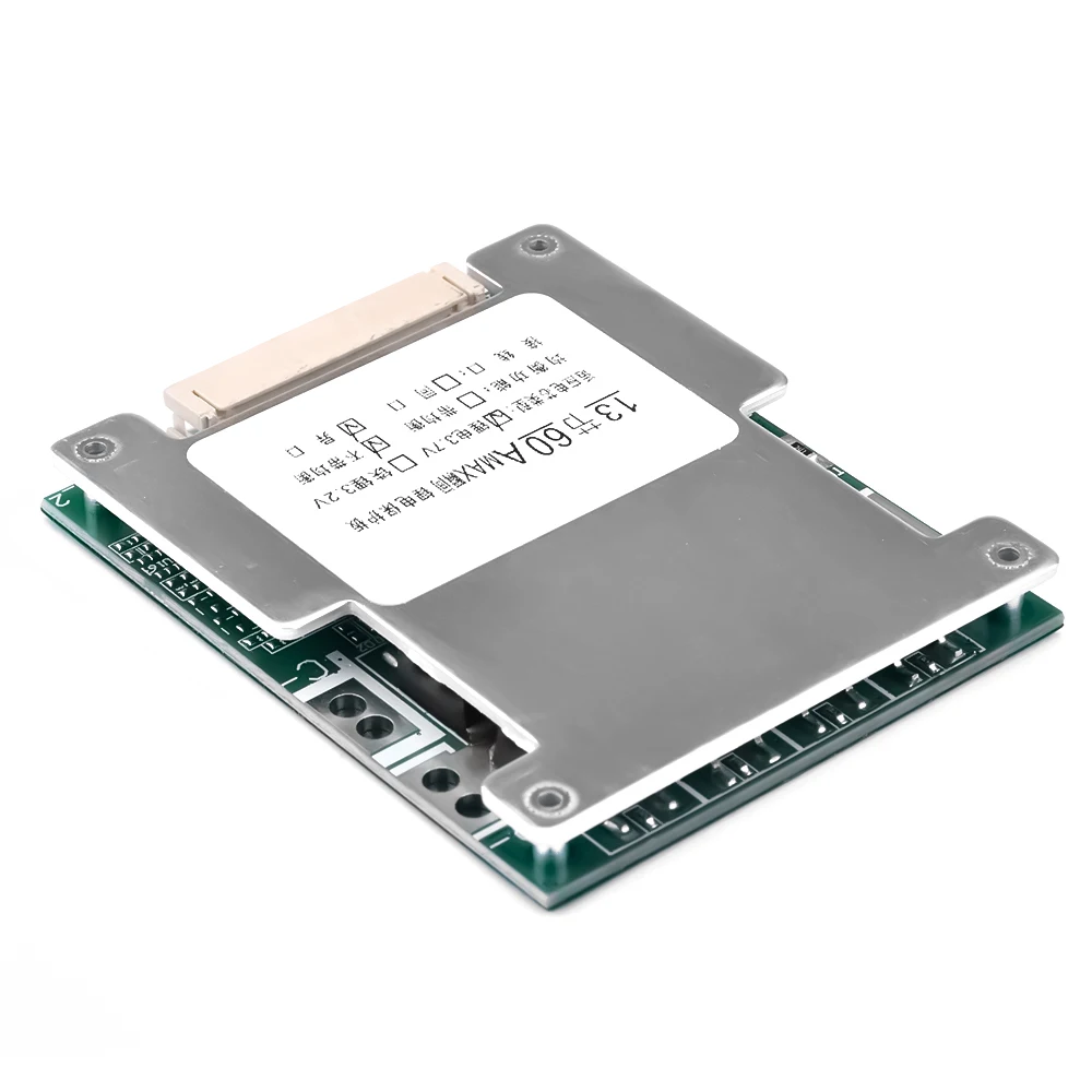 Módulo de placa BMS, paquete de batería de iones de litio compacta para Placa de protección, ajuste BMS para baterías 13S 48V 60A duraderas