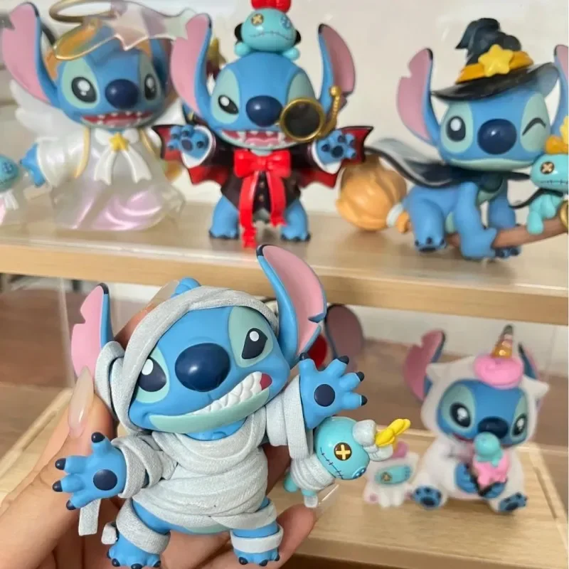Disney Lilo & Stitch 6 Styles figurine modèle jouets journal bizarre série 2.0 boîte aveugle boîte mystère Collection ornement de bureau